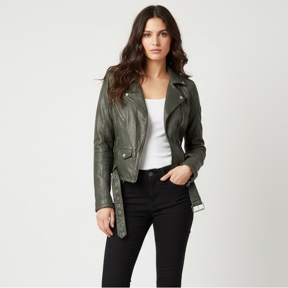 Jackets & Blazers - Moto Jacket- Lamb Skin Leather